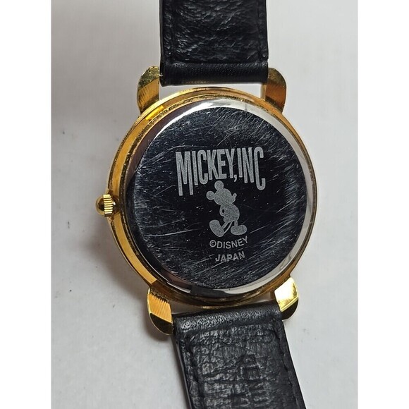 Rare Vintage Disney Mickey Inc 101 Dalmatians Rotating Watch Gold New Battery